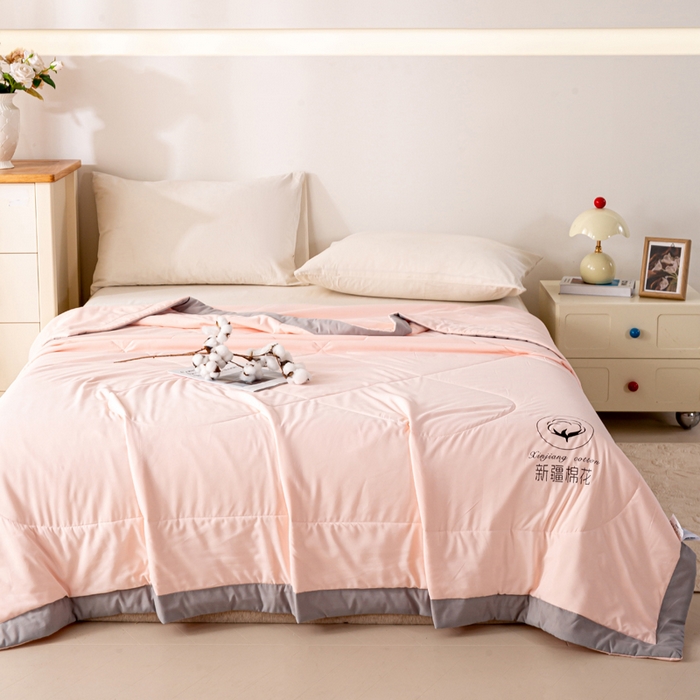 91家纺网 家纺一手货源 找家纺 圣梦莱羽绒家纺 2026新款A类棉花被夏被水洗棉春秋被7A抗菌被芯 玉色-夏被