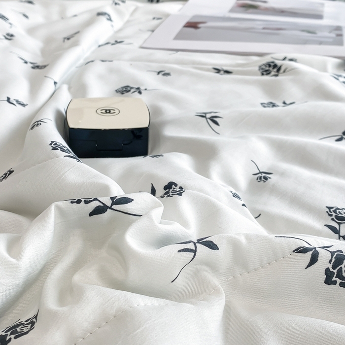 91家纺网 家纺一手货源 找家纺 帕拉美拉 2026新款A类棉麻夏被四件套 铃兰-灰