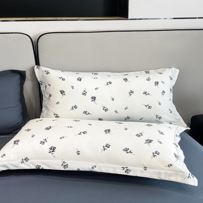 91家纺网 家纺一手货源 找家纺 帕拉美拉 2026新款A类棉麻夏被四件套 铃兰-灰