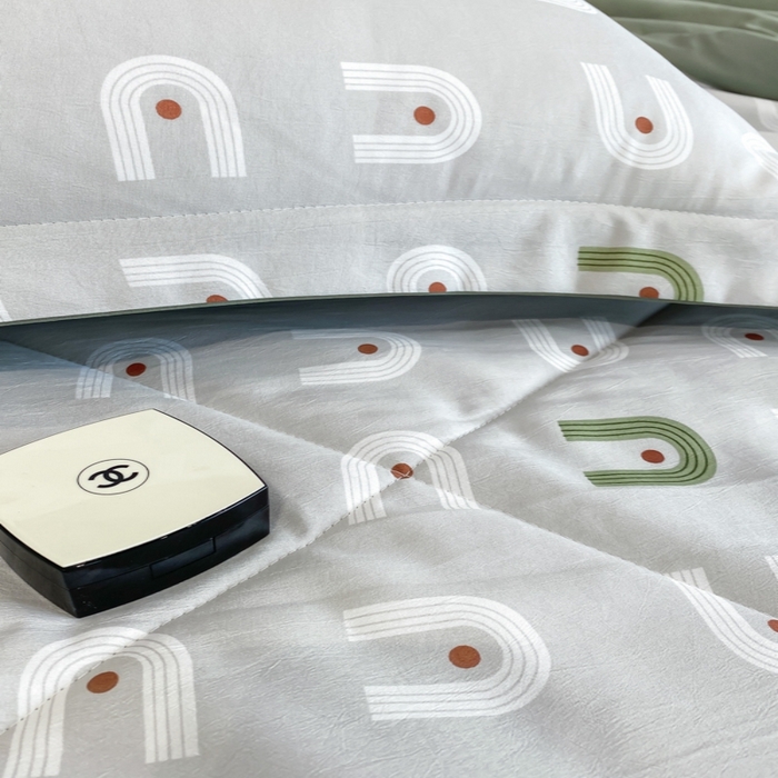 91家纺网 家纺一手货源 找家纺 帕拉美拉 2026新款A类棉麻夏被四件套 琉璃-绿