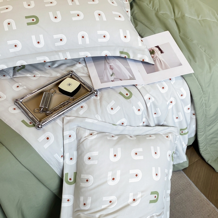 91家纺网 家纺一手货源 找家纺 帕拉美拉 2026新款A类棉麻夏被四件套 琉璃-绿