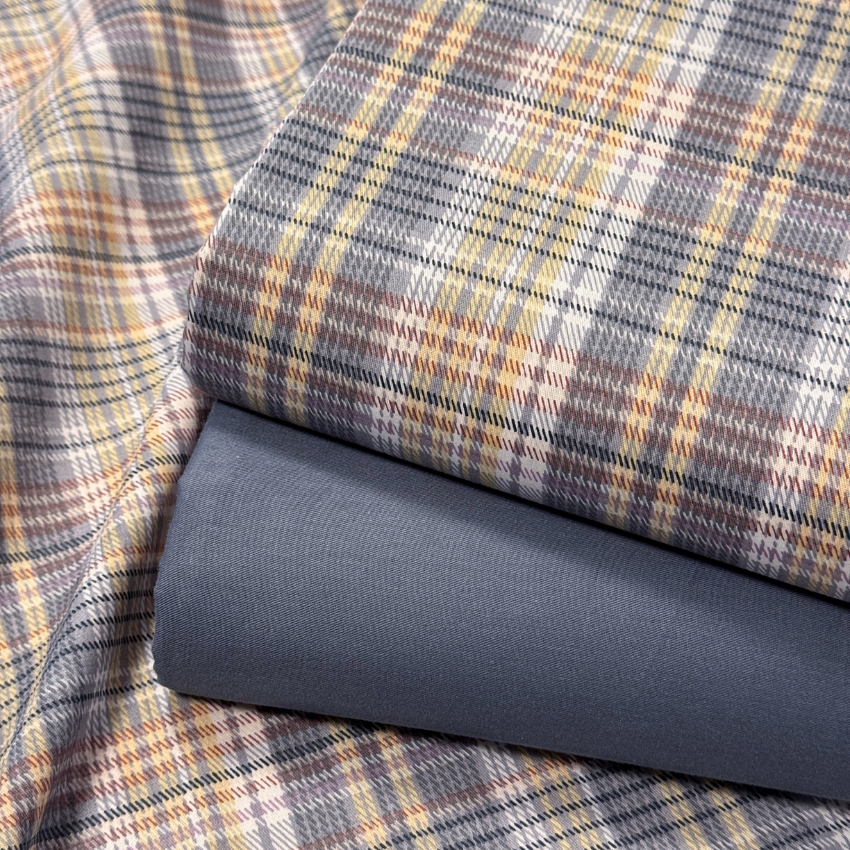 91家纺网 家纺一手货源 找家纺 （总）简宜家居（朝初家纺） 2026新款40支13070全棉简约格子系列A版床单