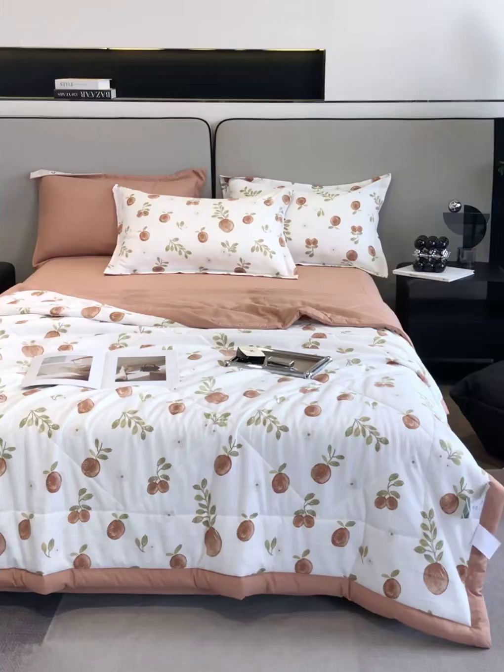 91家纺网 家纺一手货源 找家纺 帕拉美拉 2026新款A类棉麻夏被四件套 秘语-橙