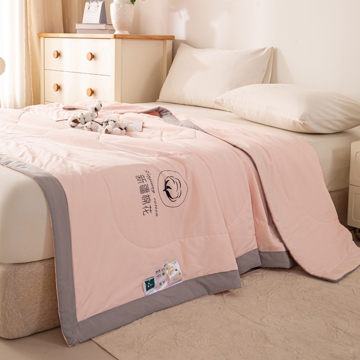 91家纺网 家纺一手货源 找家纺 圣梦莱羽绒家纺 2026新款A类棉花被夏被水洗棉春秋被 7A 抗菌被芯 玉色-夏被