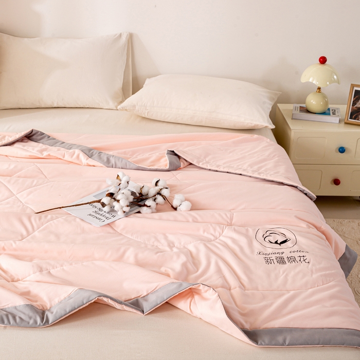91家纺网 家纺一手货源 找家纺 圣梦莱羽绒家纺 2026新款A类棉花被夏被水洗棉春秋被 7A 抗菌被芯 玉色-夏被