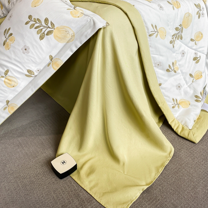 91家纺网 家纺一手货源 找家纺 帕拉美拉 2026新款A类棉麻夏被四件套 秘语-黄