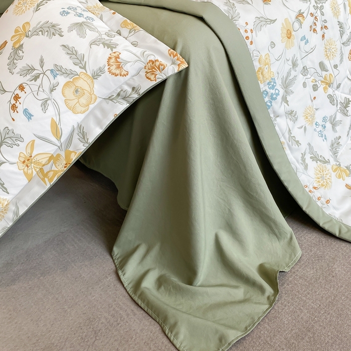 91家纺网 家纺一手货源 找家纺 帕拉美拉 2026新款A类棉麻夏被四件套 陌上花开