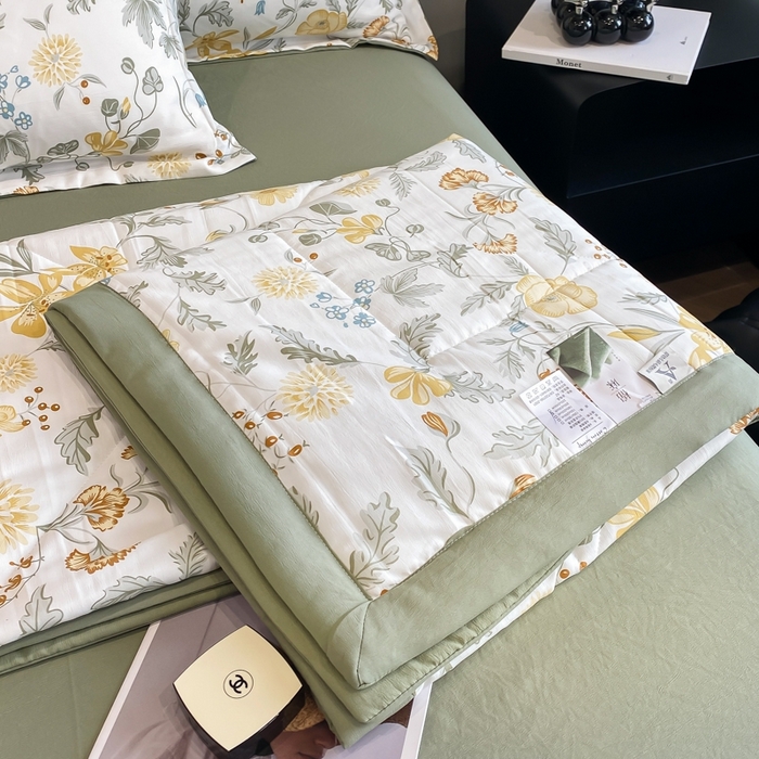 91家纺网 家纺一手货源 找家纺 帕拉美拉 2026新款A类棉麻夏被四件套 陌上花开