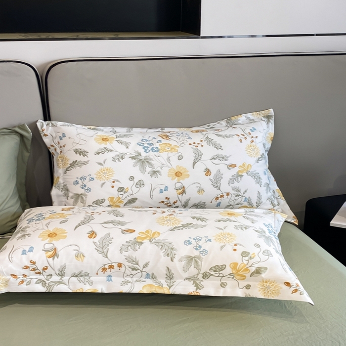 91家纺网 家纺一手货源 找家纺 帕拉美拉 2026新款A类棉麻夏被四件套 陌上花开