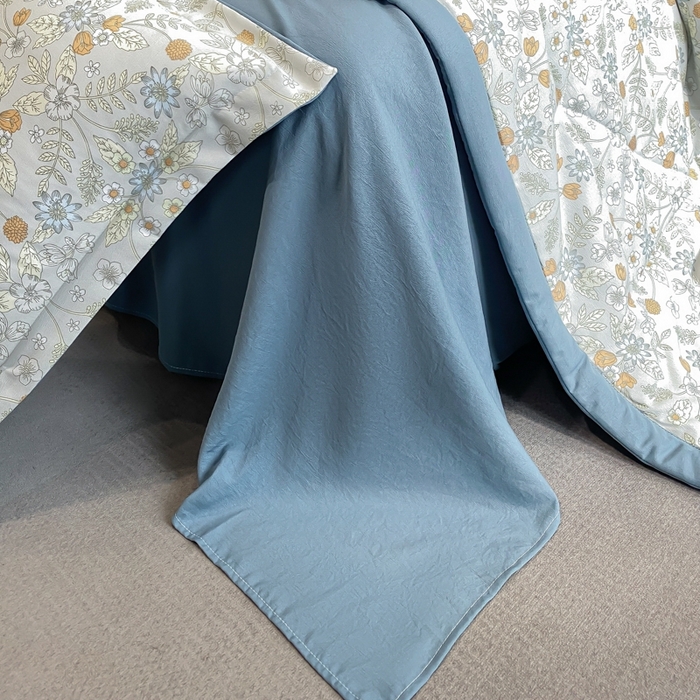 91家纺网 家纺一手货源 找家纺 帕拉美拉 2026新款A类棉麻夏被四件套 浅忆-灰