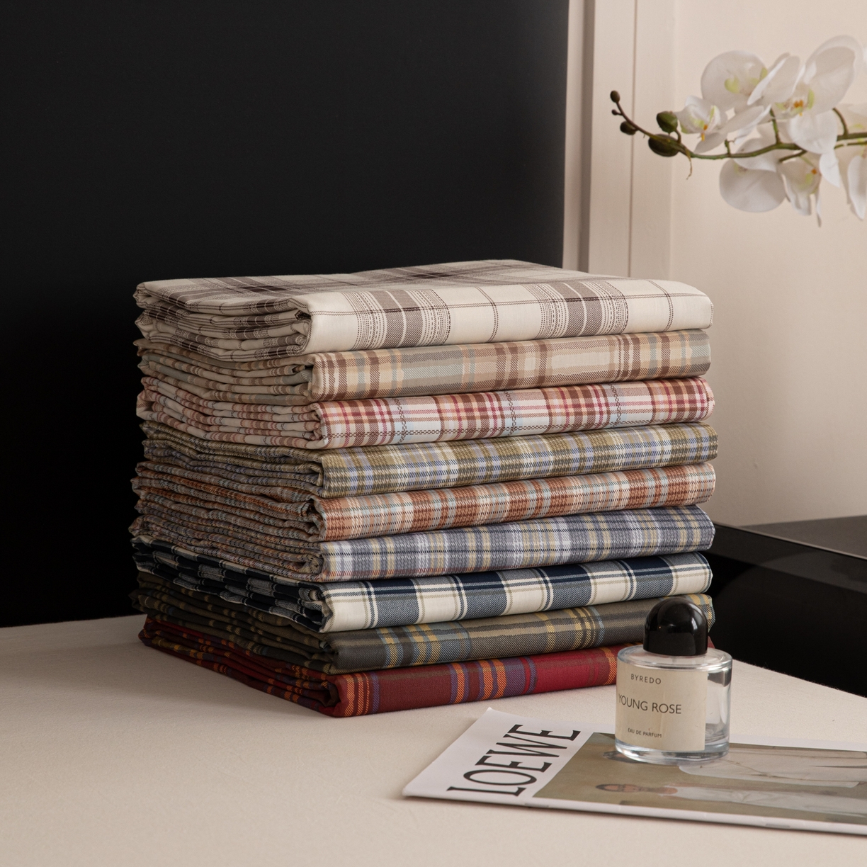 91家纺网 家纺一手货源 找家纺 （总）简宜家居（朝初家纺） 2026新款40支13070全棉简约格子系列A版床单