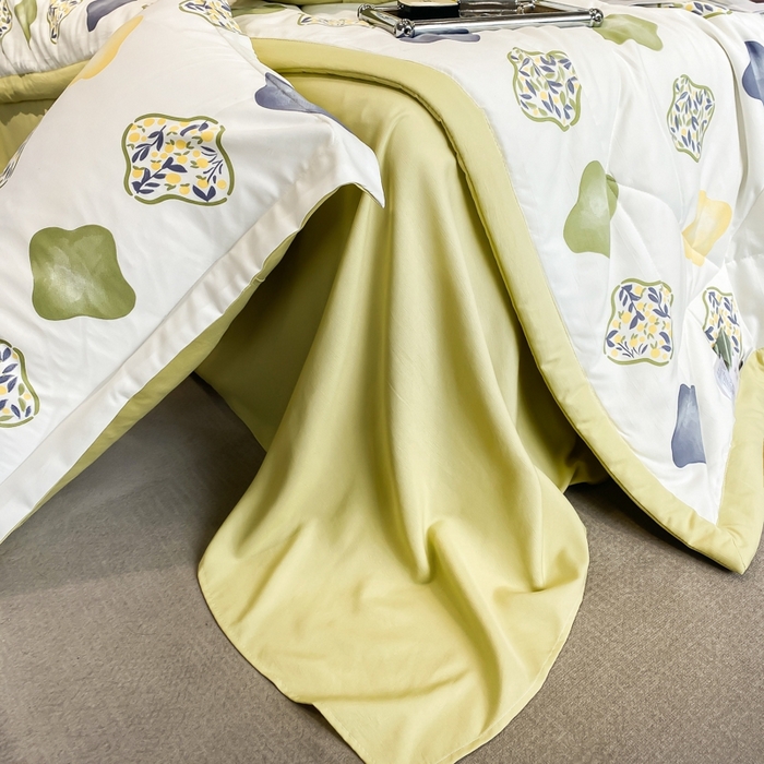 91家纺网 家纺一手货源 找家纺 帕拉美拉 2026新款A类棉麻夏被四件套 夏洛-兰