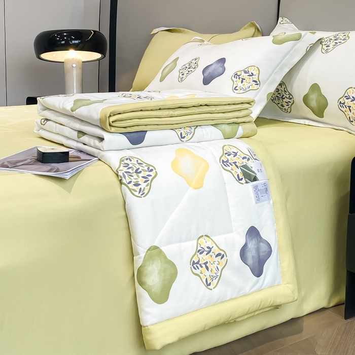 91家纺网 家纺一手货源 找家纺 帕拉美拉 2026新款A类棉麻夏被四件套 夏洛-兰