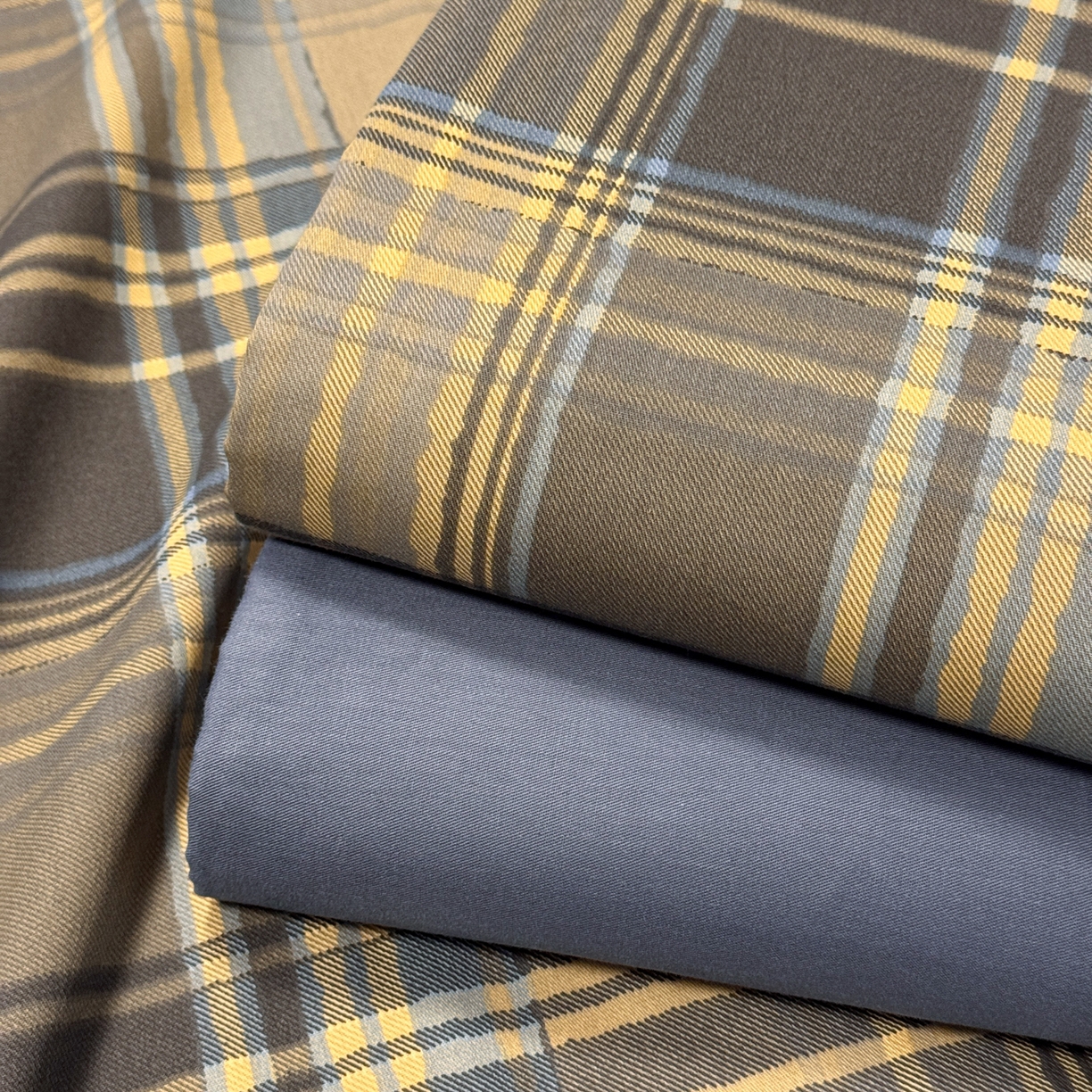 简宜家居（朝初家纺） 2026新款40支13070全棉简约格子系列A版床单 英伦-青澜