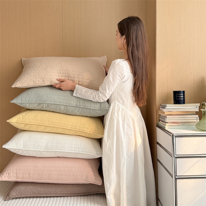 91家纺网 家纺一手货源 找家纺 （总）乐野家居 2026新款韩风系列高密度色织全棉纯棉绗缝床盖 松紧防滑床单