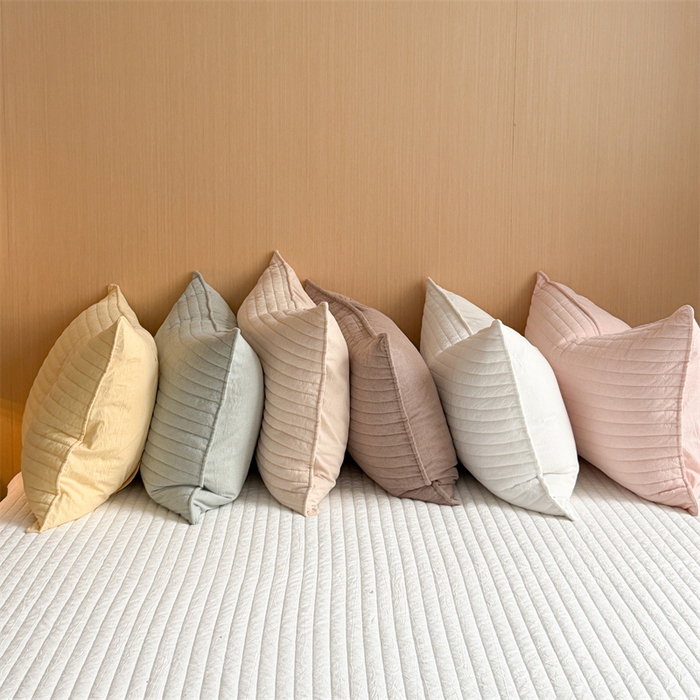 91家纺网 家纺一手货源 找家纺 （总）乐野家居 2026新款韩风系列高密度色织全棉纯棉绗缝床盖 松紧防滑床单