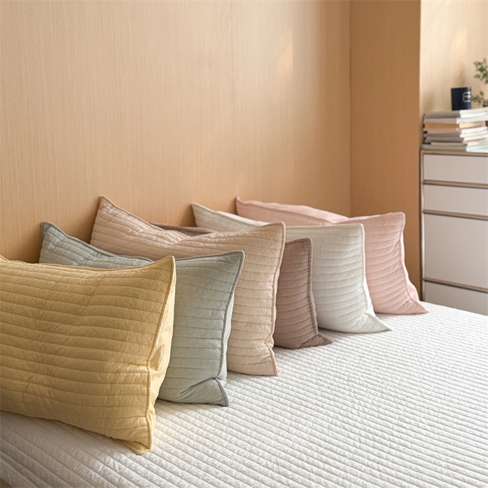 91家纺网 家纺一手货源 找家纺 乐野家居 2026新款韩风系列高密度色织全棉纯棉绗缝床盖 松紧防滑床单 组合图仅供展示不可下单