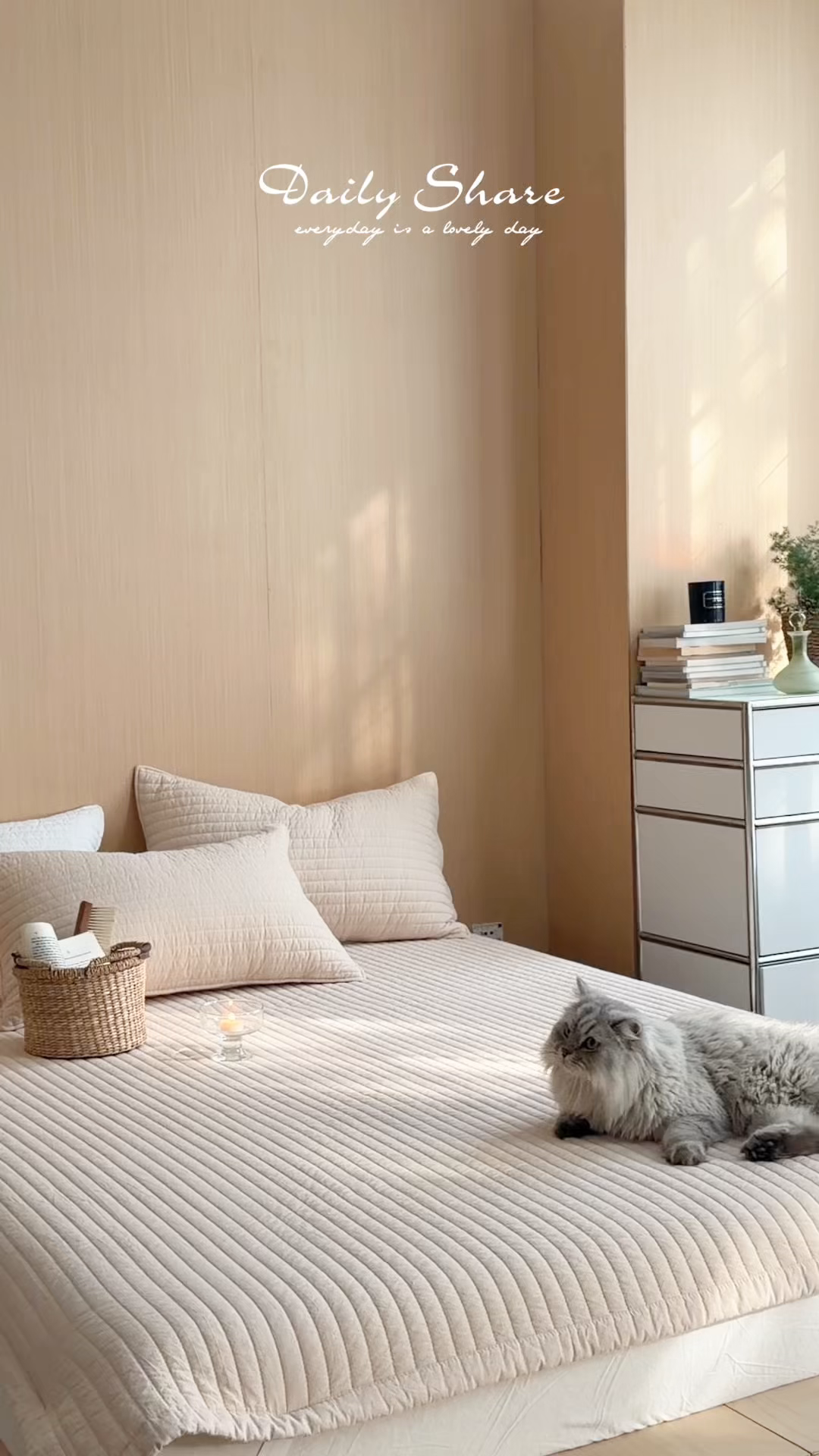 91家纺网 家纺一手货源 找家纺 乐野家居 2026新款韩风系列高密度色织全棉纯棉绗缝床盖 松紧防滑床单 黄油色