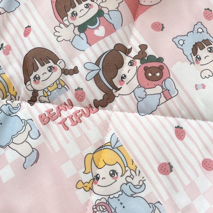 91家纺网 家纺一手货源 找家纺 帕拉美拉 2026新款A类印花冰凉丝凉感丝手包大宽边夏被 不二女孩