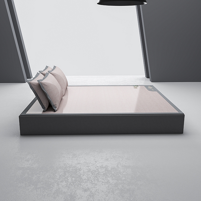 91家纺网 家纺一手货源 找家纺 小牛席业 2026新款双PE高凉感-小斜纹美丽绣球冰丝席席子凉席 粉色