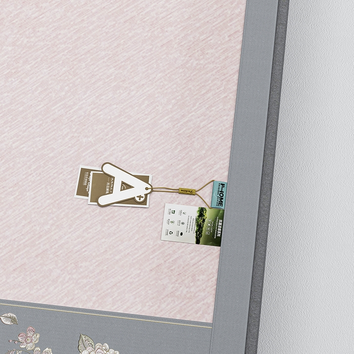 91家纺网 家纺一手货源 找家纺 小牛席业 2026新款双PE高凉感-小斜纹美丽绣球冰丝席席子凉席 粉色