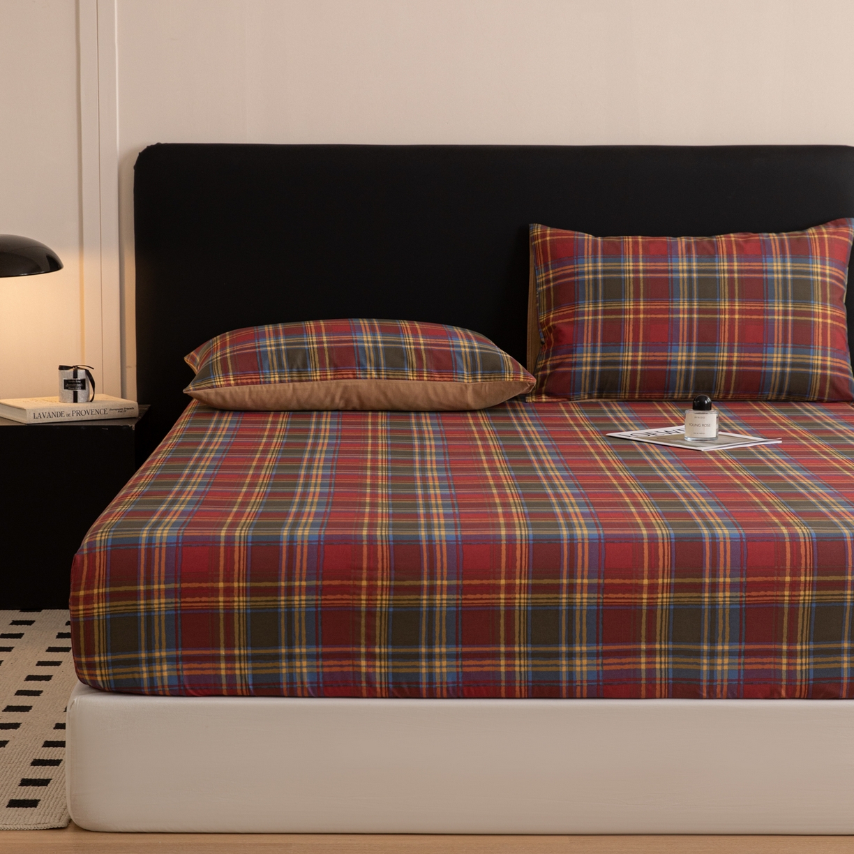 91家纺网 家纺一手货源 找家纺 （总）简宜家居（朝初家纺） 2026新款40支13070全棉简约格子系列A版床笠