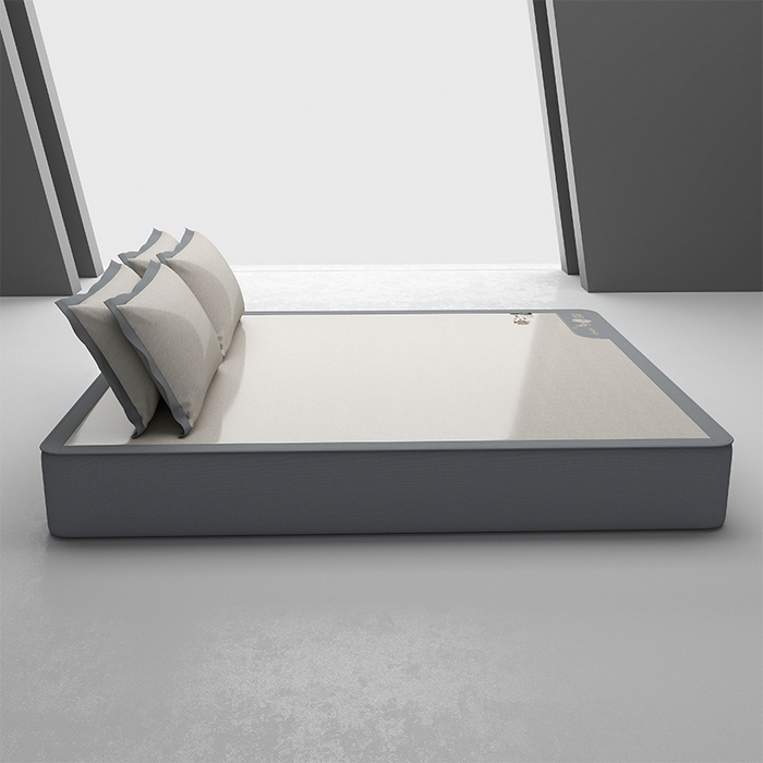 91家纺网 家纺一手货源 找家纺 小牛席业 2026新款双PE高凉感-小斜纹美丽绣球冰丝席席子凉席-床笠款 香槟