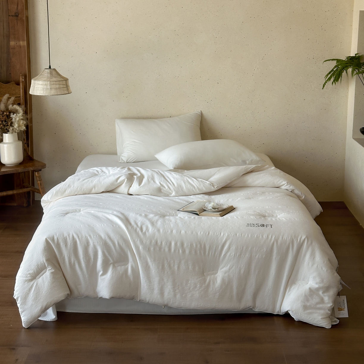 91家纺网 家纺一手货源 找家纺 （总）佳汐蓝家纺 2026新款55有机全棉提花大豆被被子被芯