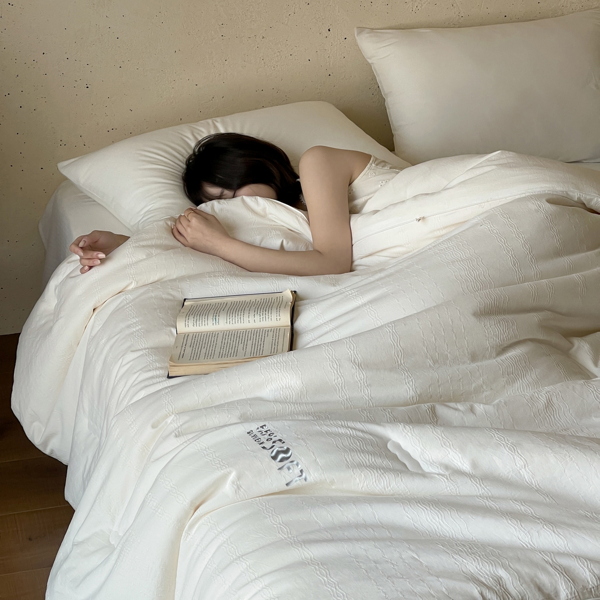 91家纺网 家纺一手货源 找家纺 （总）佳汐蓝家纺 2026新款55有机全棉提花大豆被被子被芯