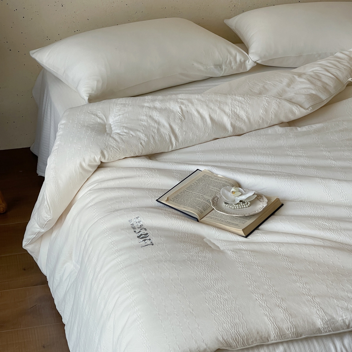 91家纺网 家纺一手货源 找家纺 （总）佳汐蓝家纺 2026新款55有机全棉提花大豆被被子被芯