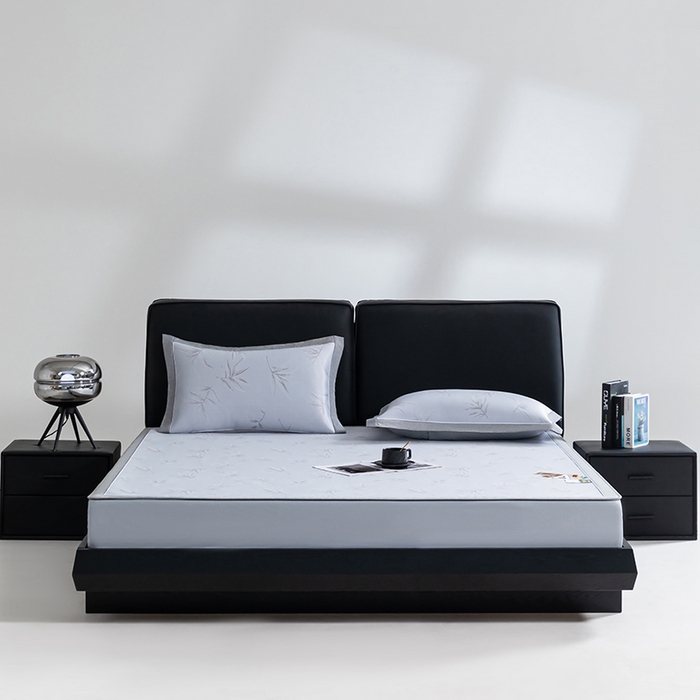 91家纺网 家纺一手货源 找家纺 小牛席业 2026新款全PE柳烟冰丝凉席席子（床笠款） 蓝色