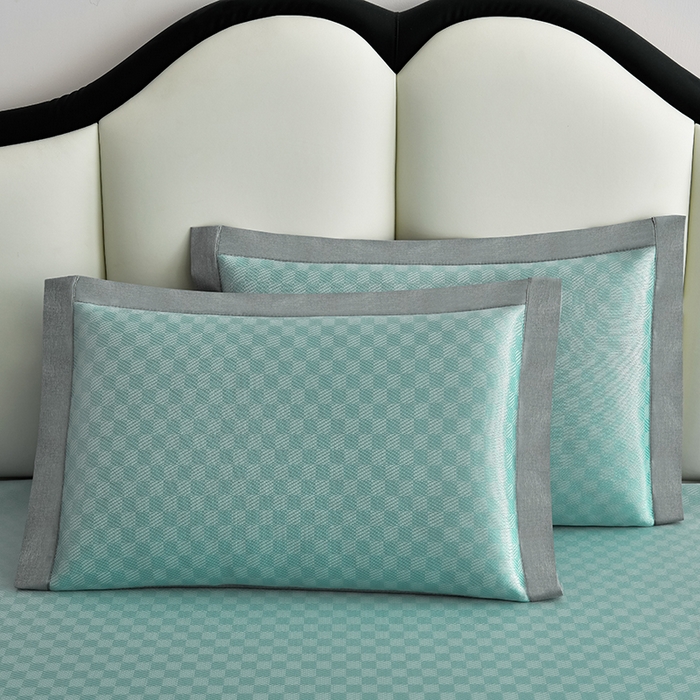 91家纺网 家纺一手货源 找家纺 （总）小牛席业 2026新款亲肤舒适棋盘格-熊猫冰丝席席子凉席