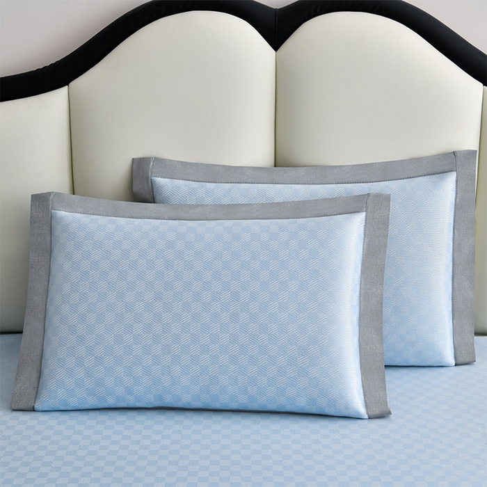 91家纺网 家纺一手货源 找家纺 小牛席业 2026新款亲肤舒适棋盘格-熊猫冰丝席席子凉席 棋盘格-熊猫冰丝席-浅蓝