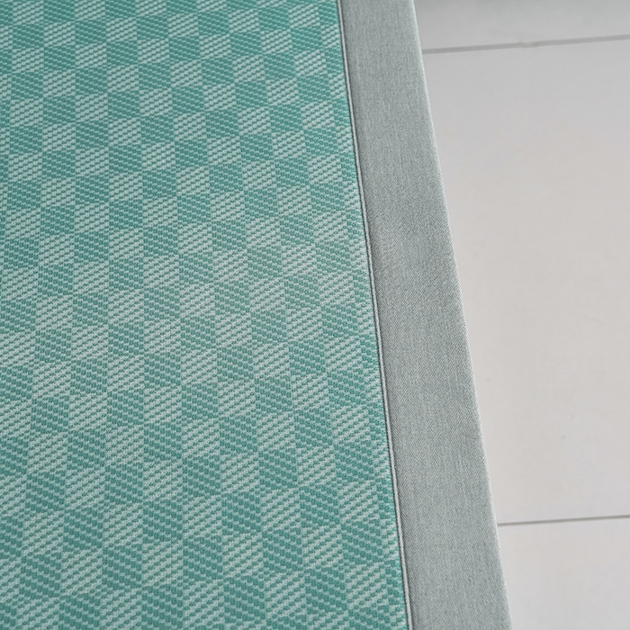 91家纺网 家纺一手货源 找家纺 小牛席业 2026新款亲肤舒适棋盘格-熊猫冰丝席席子凉席 棋盘格-熊猫冰丝席-绿色