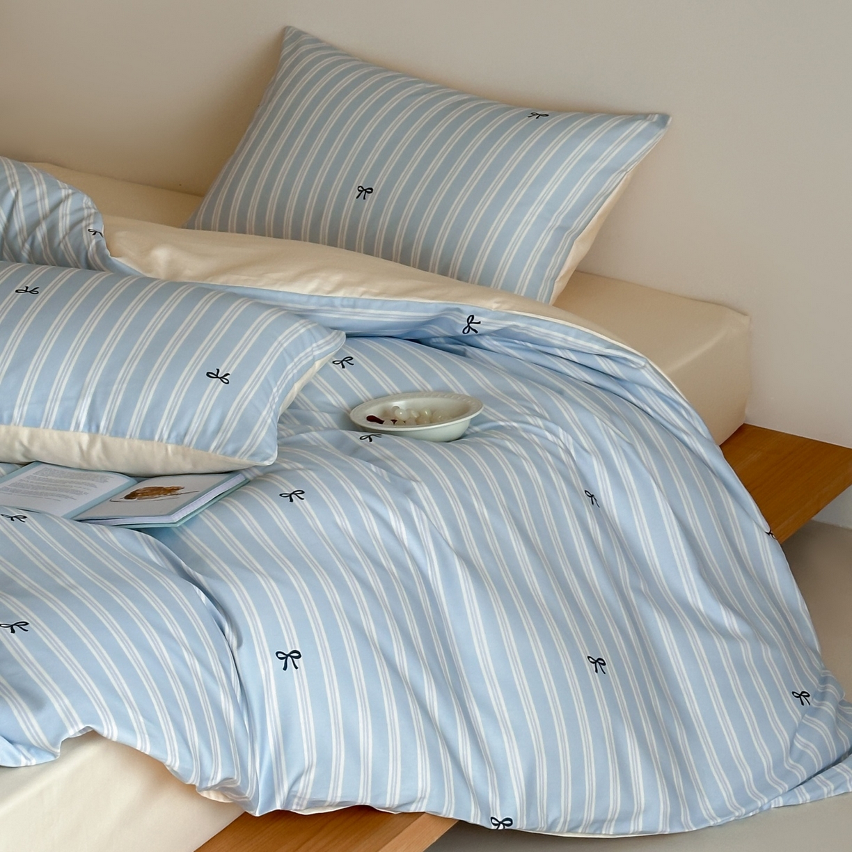 91家纺网 家纺一手货源 找家纺 （总）桃喜 2026春夏新款ins风60支长绒棉纯棉四件套 （会员-5）严格控价 券后不低于159/179