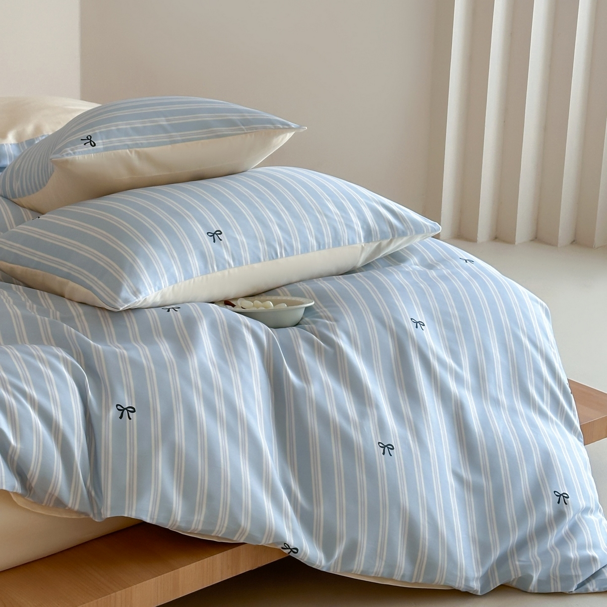 91家纺网 家纺一手货源 找家纺 （总）桃喜 2026春夏新款ins风60支长绒棉纯棉四件套 （会员-5）严格控价 券后不低于159/179