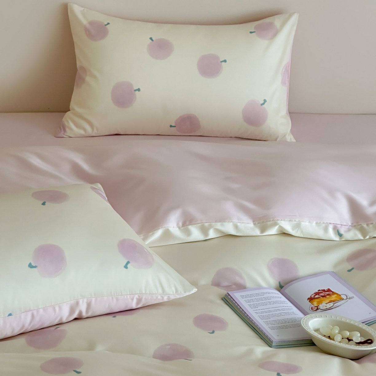 91家纺网 家纺一手货源 找家纺 桃喜 2026春夏新款ins风60支长绒棉纯棉四件套 （会员-5）严格控价 券后不低于159/179 蜜桃