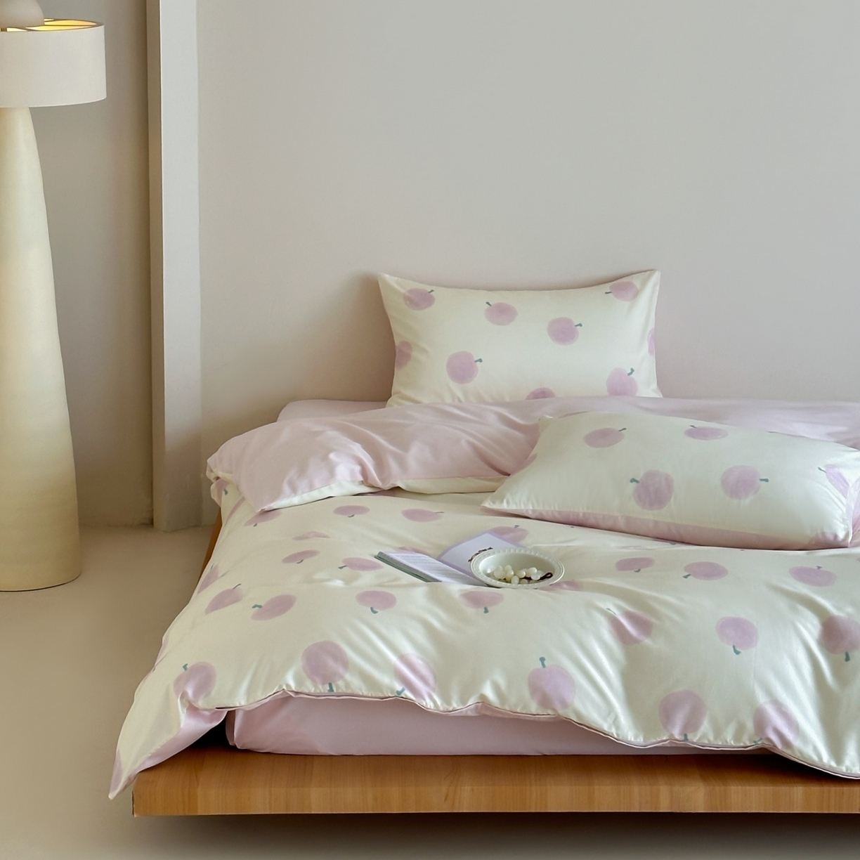 91家纺网 家纺一手货源 找家纺 桃喜 2026春夏新款ins风60支长绒棉纯棉四件套 （会员-5）严格控价 券后不低于159/179 蜜桃