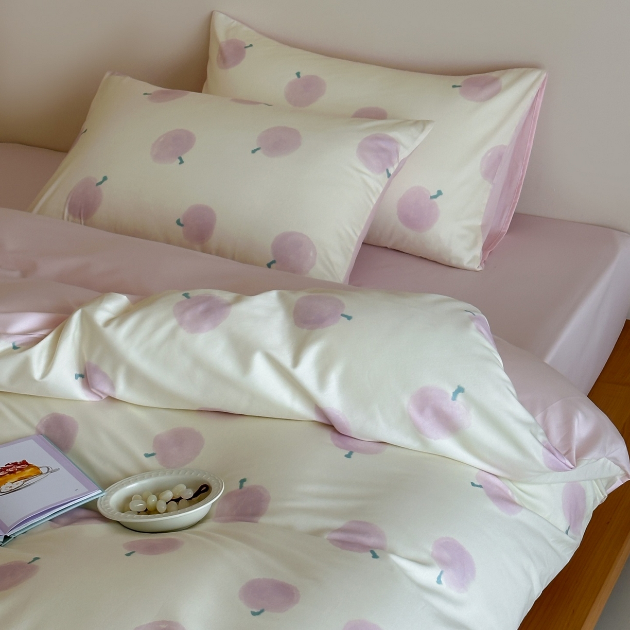 91家纺网 家纺一手货源 找家纺 桃喜 2026春夏新款ins风60支长绒棉纯棉四件套 （会员-5）严格控价 券后不低于159/179 蜜桃