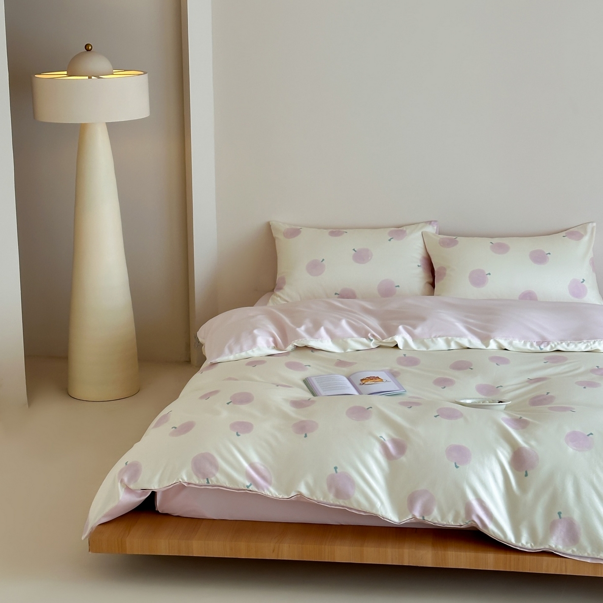 91家纺网 家纺一手货源 找家纺 桃喜 2026春夏新款ins风60支长绒棉纯棉四件套 （会员-5）严格控价 券后不低于159/179 蜜桃