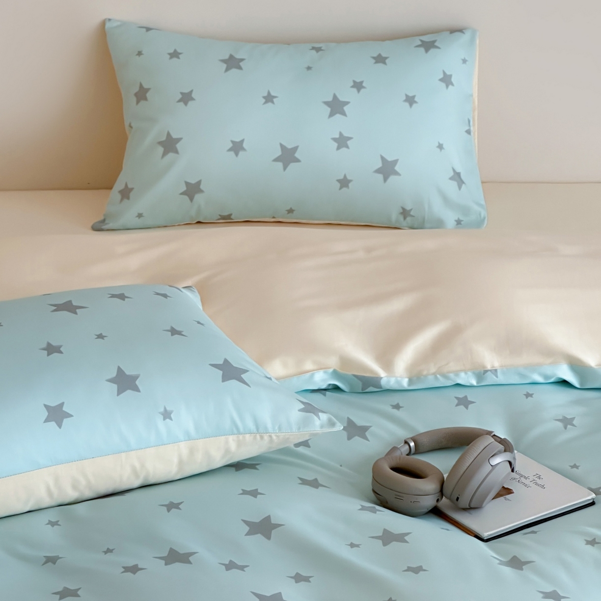 91家纺网 家纺一手货源 找家纺 桃喜 2026春夏新款ins风60支长绒棉纯棉四件套 （会员-5）严格控价 券后不低于159/179 海盐星星