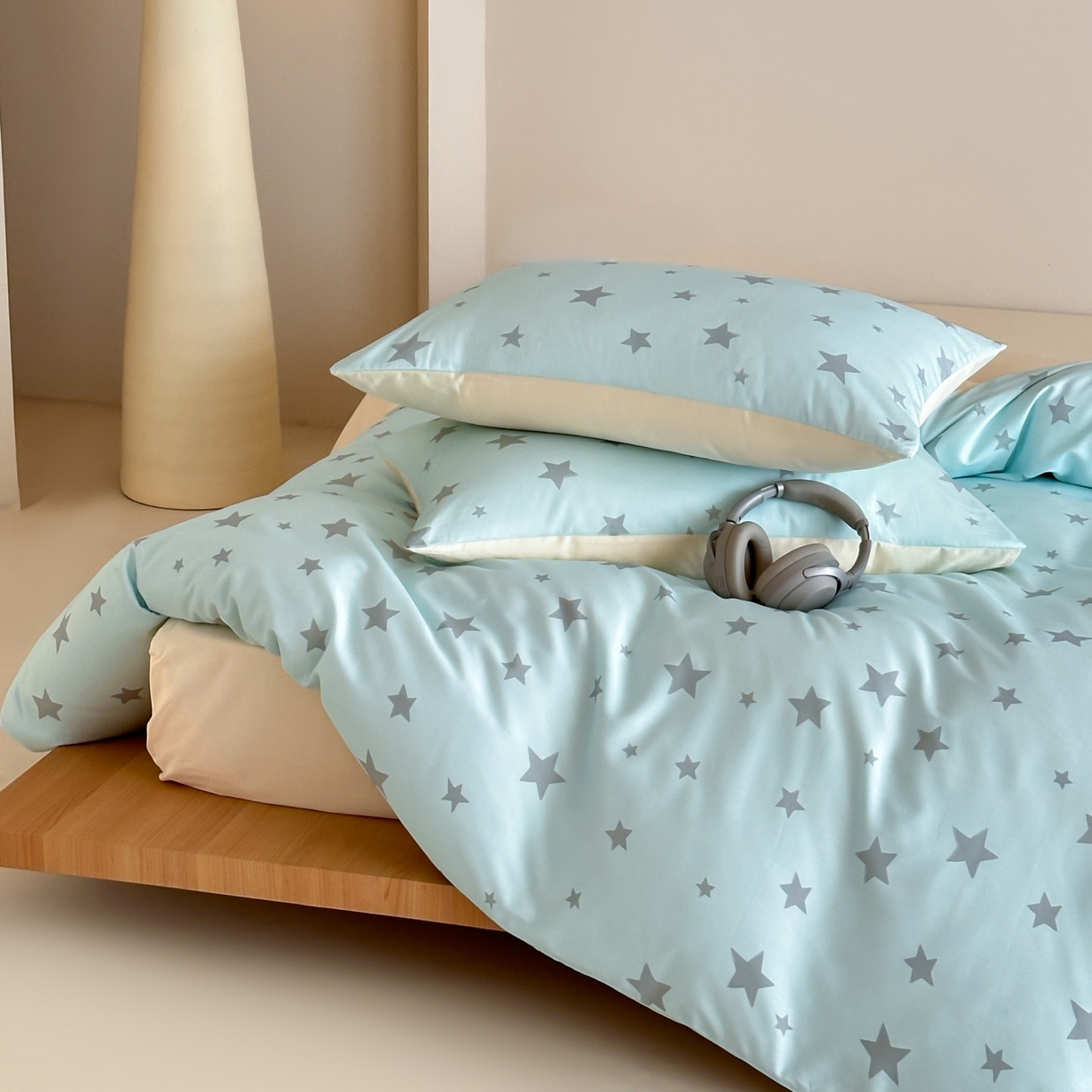 91家纺网 家纺一手货源 找家纺 桃喜 2026春夏新款ins风60支长绒棉纯棉四件套 （会员-5）严格控价 券后不低于159/179 海盐星星