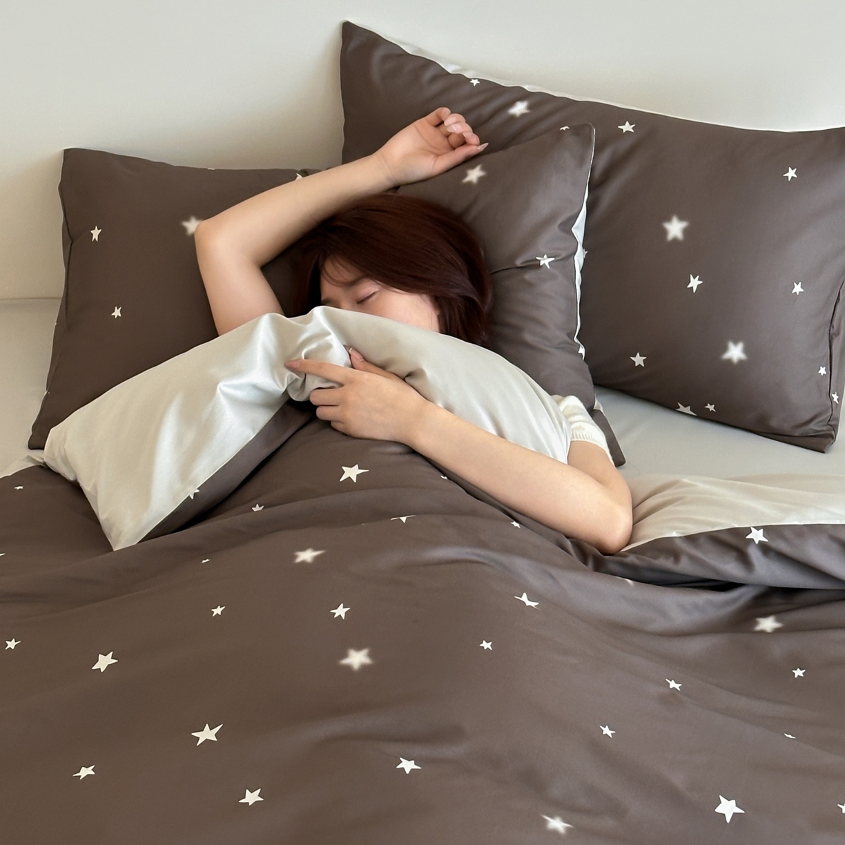 91家纺网 家纺一手货源 找家纺 桃喜 2026春夏新款ins风60支长绒棉纯棉四件套 （会员-5）严格控价 券后不低于159/179 太妃糖星星