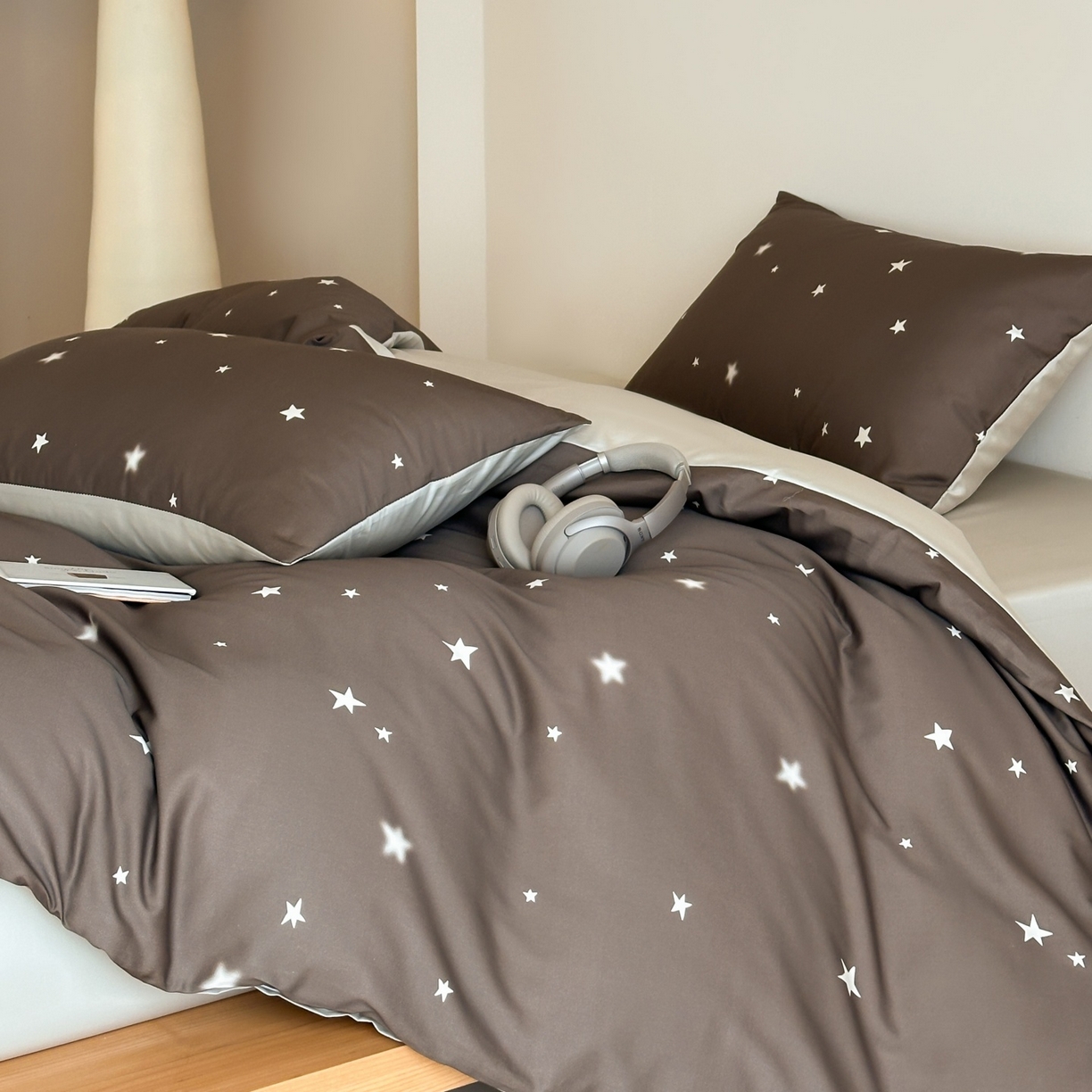 91家纺网 家纺一手货源 找家纺 桃喜 2026春夏新款ins风60支长绒棉纯棉四件套 （会员-5）严格控价 券后不低于159/179 太妃糖星星