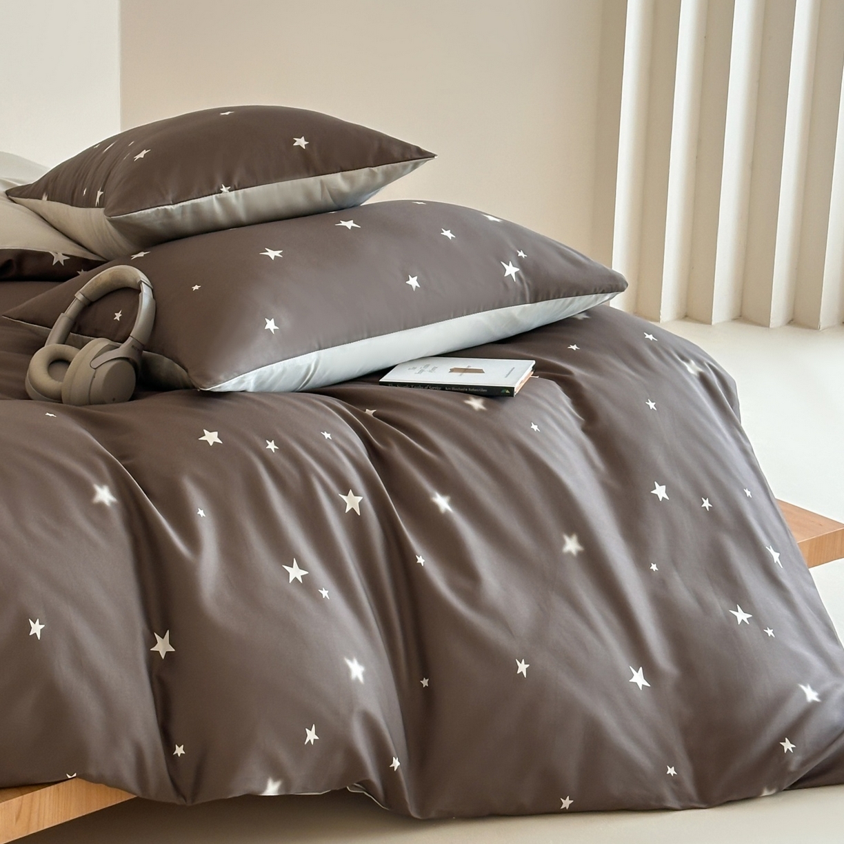 91家纺网 家纺一手货源 找家纺 桃喜 2026春夏新款ins风60支长绒棉纯棉四件套 （会员-5）严格控价 券后不低于159/179 太妃糖星星