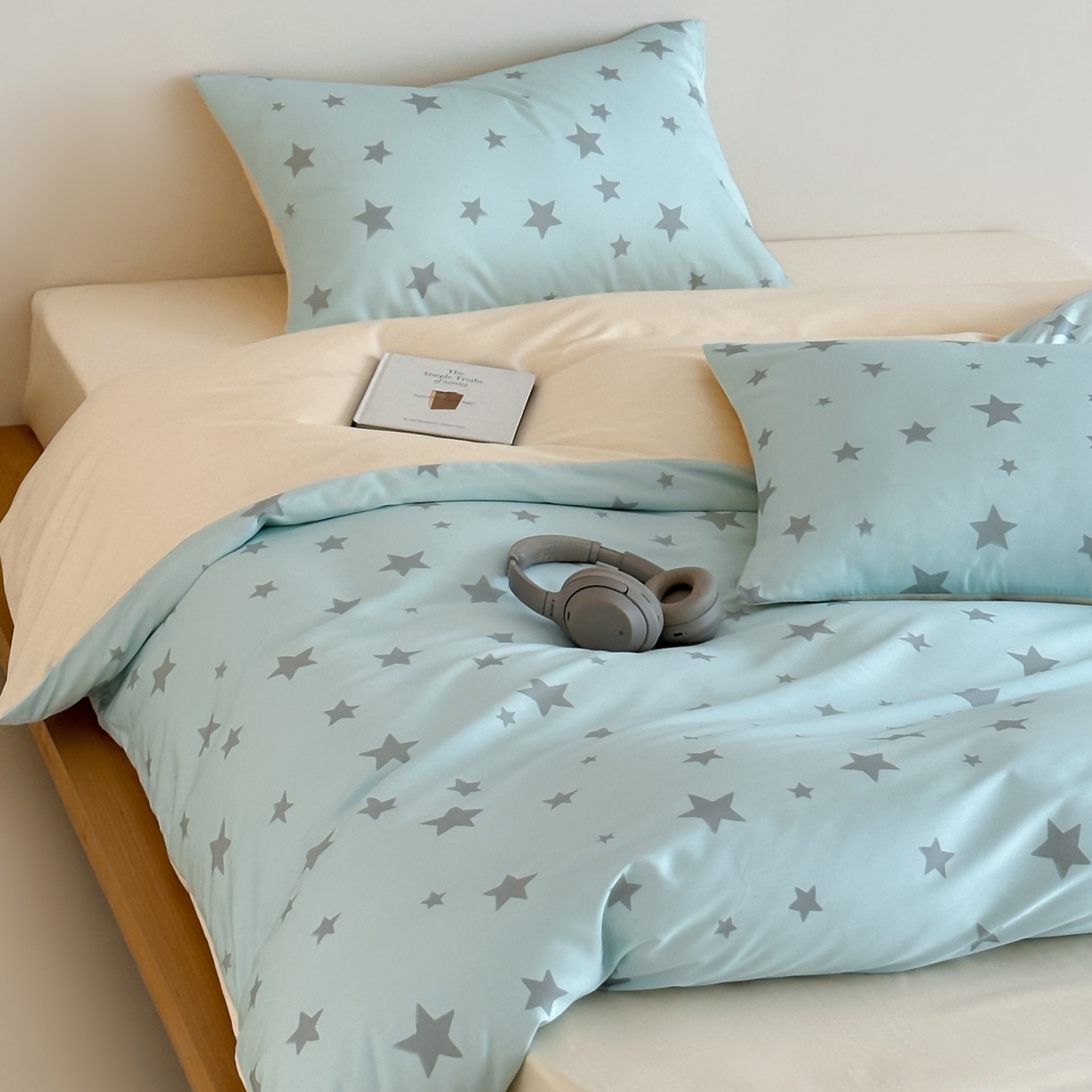 91家纺网 家纺一手货源 找家纺 桃喜 2026春夏新款ins风60支长绒棉纯棉四件套 （会员-5）严格控价 券后不低于159/179 海盐星星