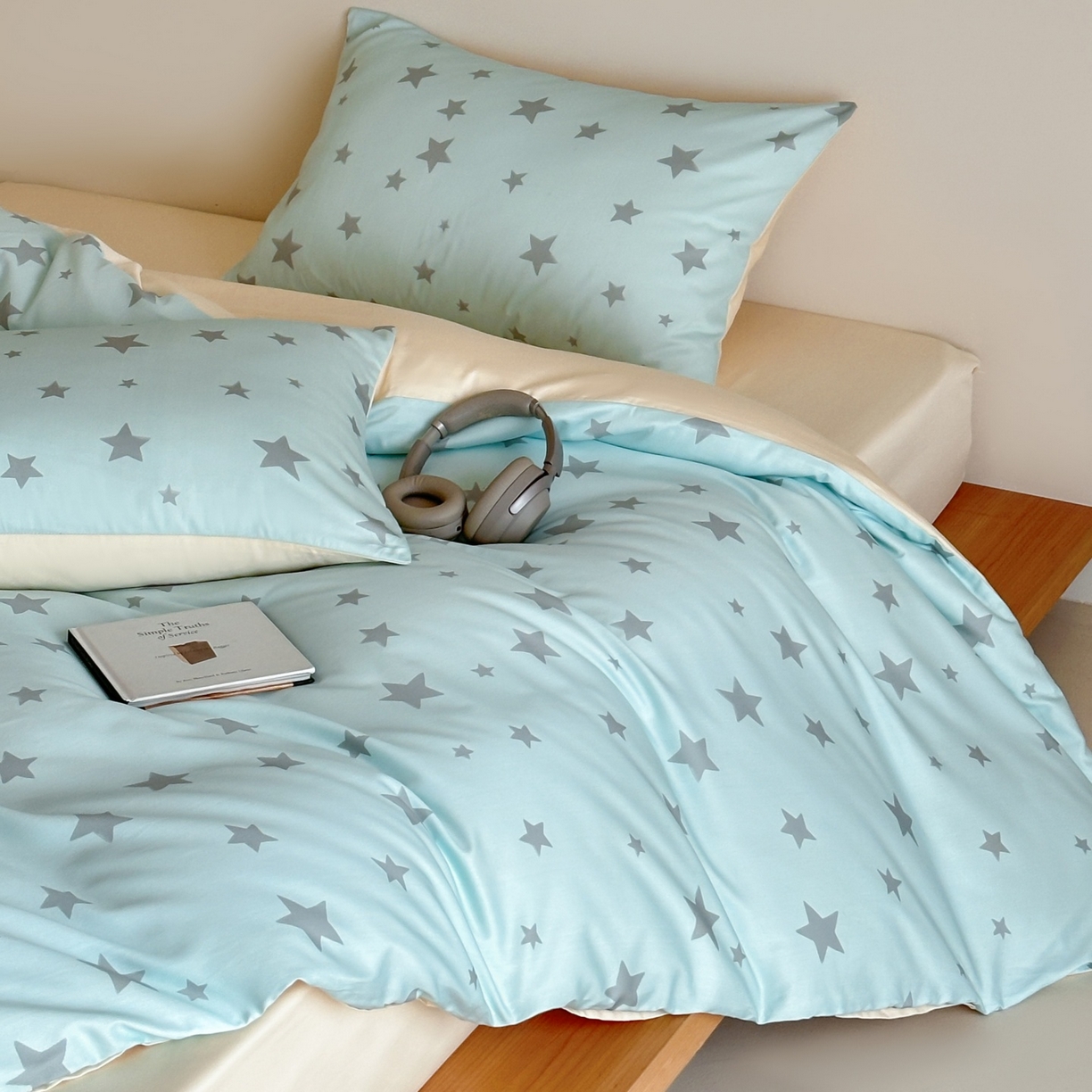 91家纺网 家纺一手货源 找家纺 桃喜 2026春夏新款ins风60支长绒棉纯棉四件套 （会员-5）严格控价 券后不低于159/179 海盐星星