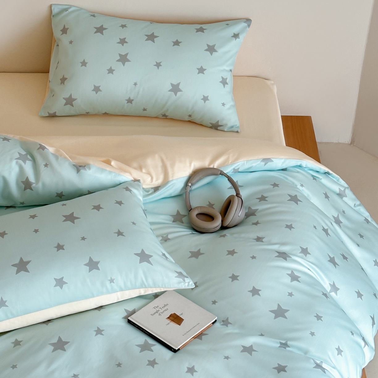 91家纺网 家纺一手货源 找家纺 桃喜 2026春夏新款ins风60支长绒棉纯棉四件套 （会员-5）严格控价 券后不低于159/179 海盐星星