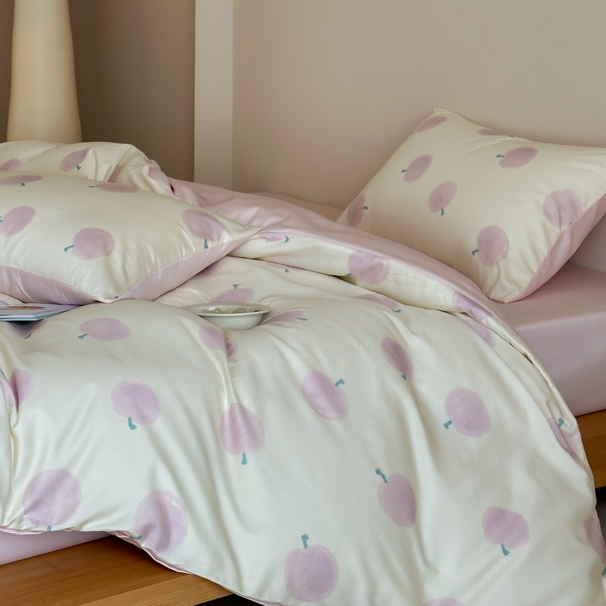 91家纺网 家纺一手货源 找家纺 桃喜 2026春夏新款ins风60支长绒棉纯棉四件套 （会员-5）严格控价 券后不低于159/179 蜜桃