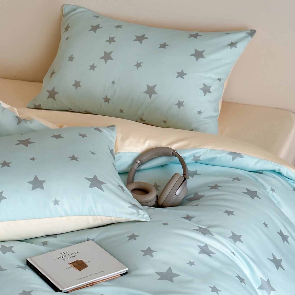 91家纺网 家纺一手货源 找家纺 桃喜 2026春夏新款ins风60支长绒棉纯棉四件套 （会员-5）严格控价 券后不低于159/179 海盐星星